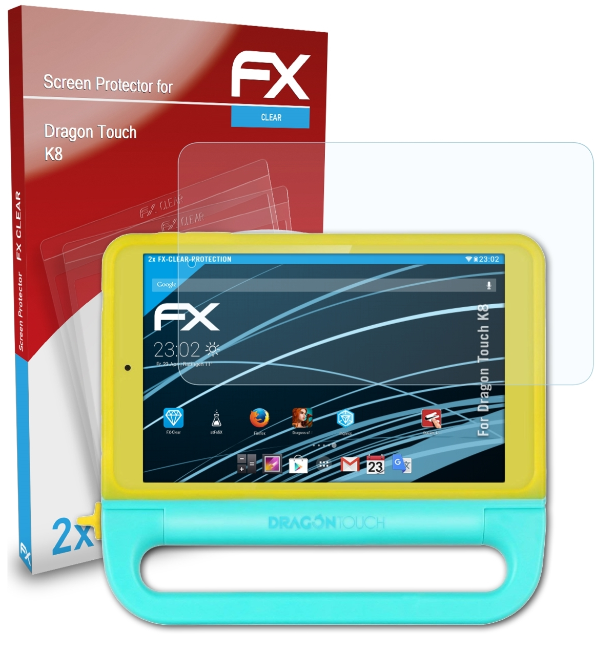 2x Touch ATFOLIX Dragon Displayschutz(für FX-Clear K8)