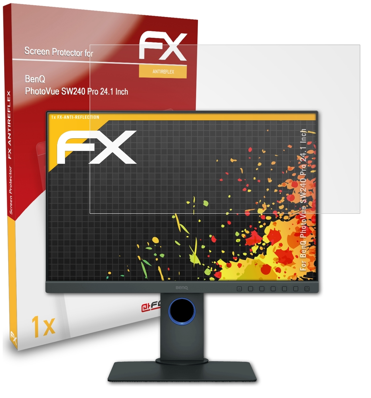 (24.1 SW240 FX-Antireflex Inch)) Pro ATFOLIX PhotoVue BenQ Displayschutz(für