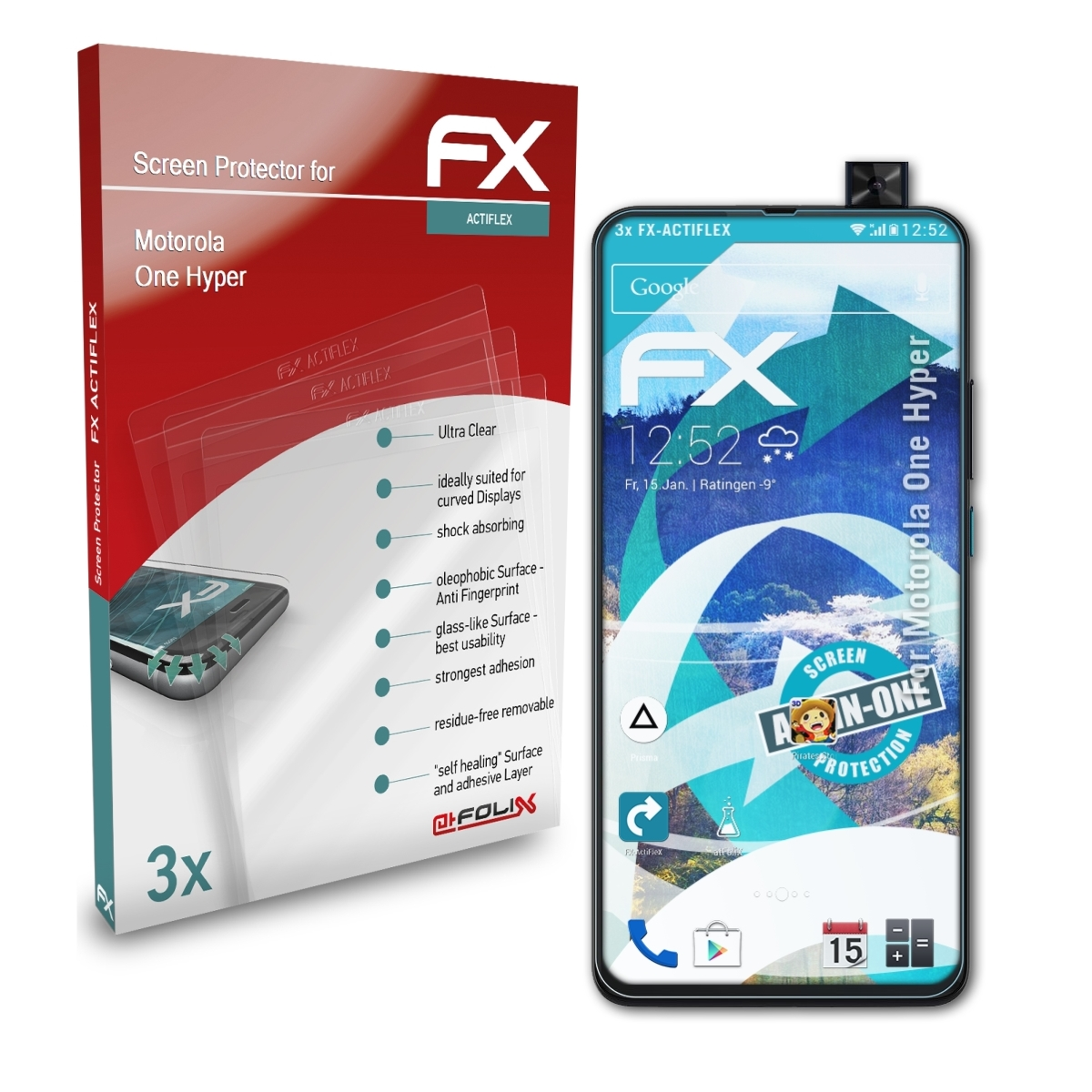 Displayschutz(für ATFOLIX One 3x Hyper) FX-ActiFleX Motorola