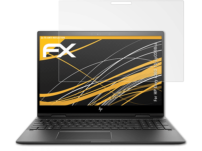 ATFOLIX 2x FX-Antireflex Displayschutz(für HP Envy x360 15-cp0598sa)