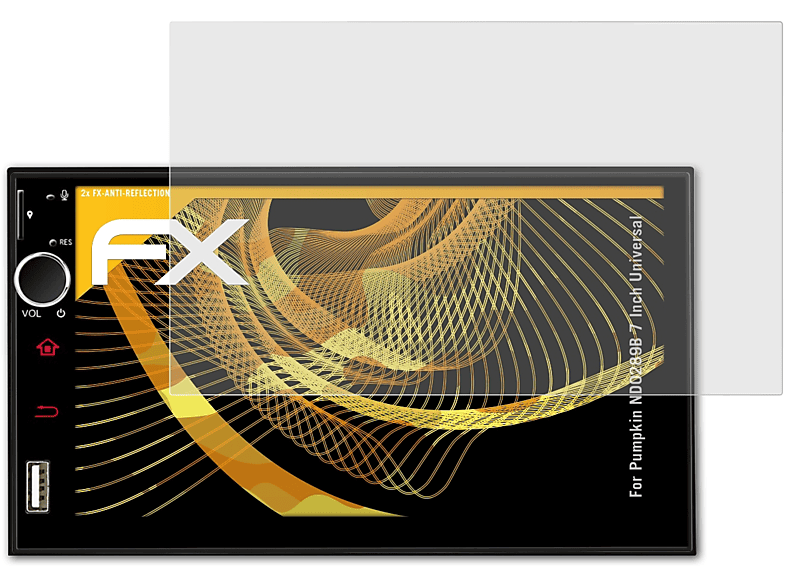 (Universal)) ATFOLIX Displayschutz(für 7 2x FX-Antireflex Pumpkin ND0289B Inch