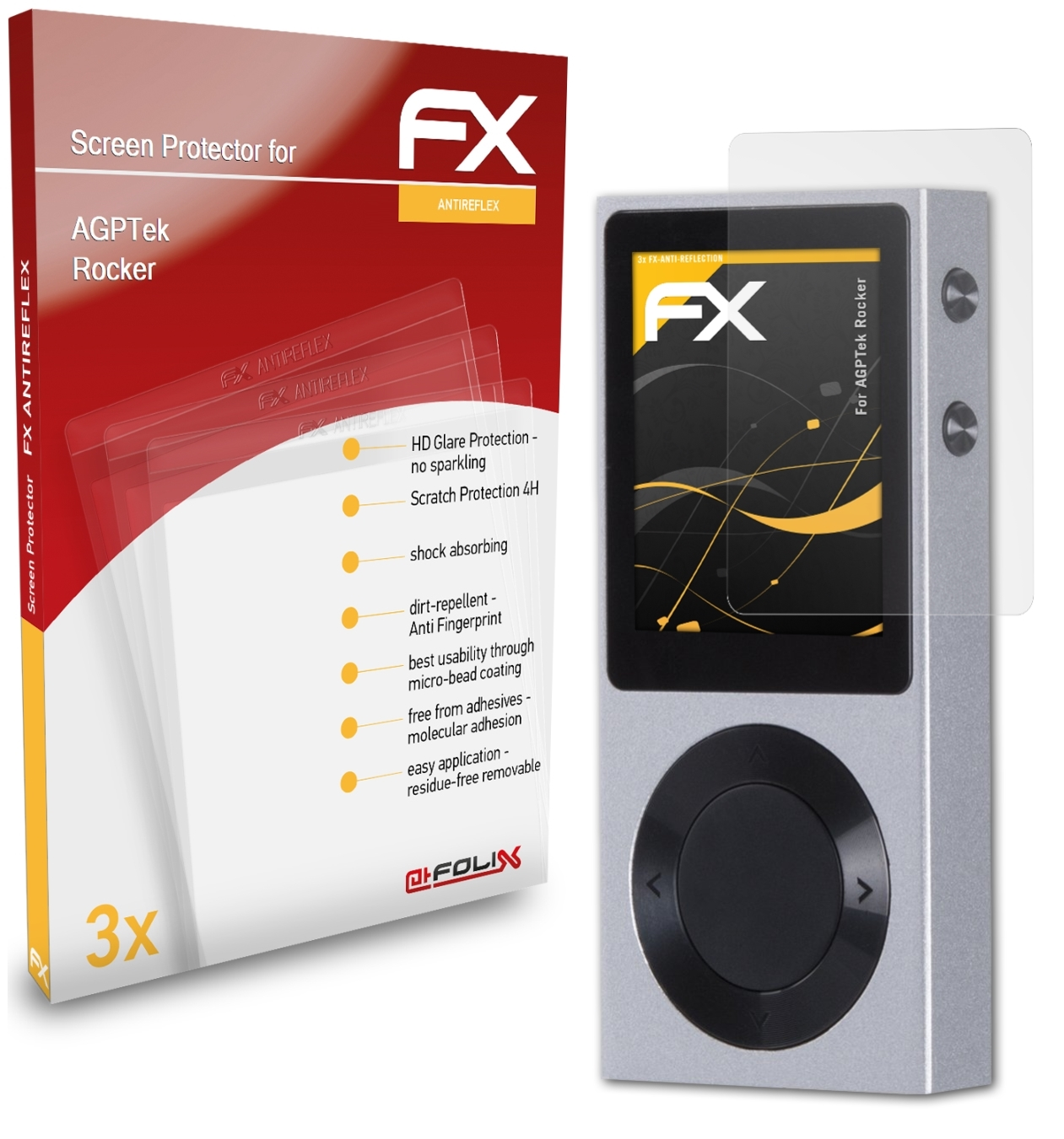 ATFOLIX 3x FX-Antireflex Displayschutz(für Rocker) AGPTek