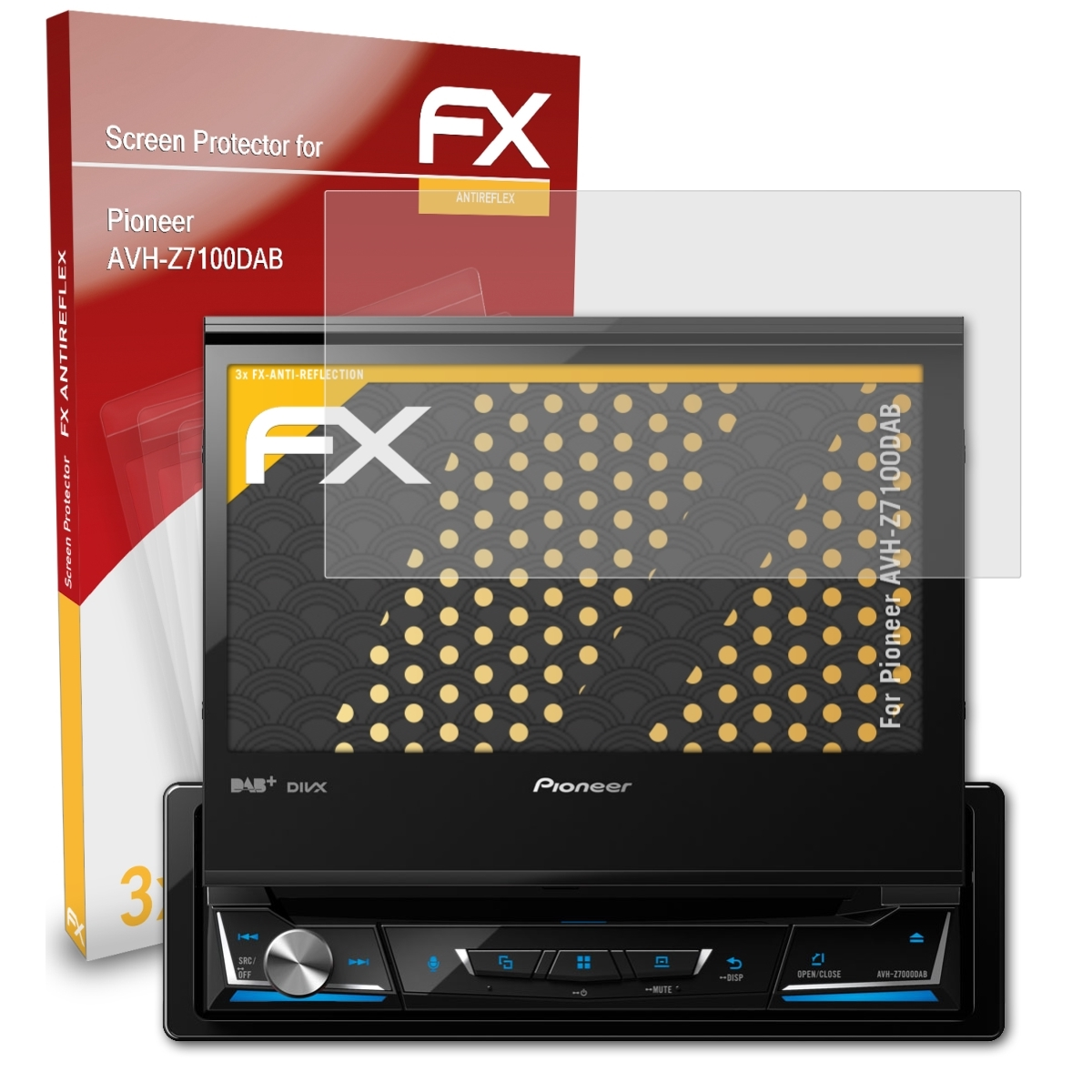 ATFOLIX 3x FX-Antireflex Displayschutz(für AVH-Z7100DAB) Pioneer