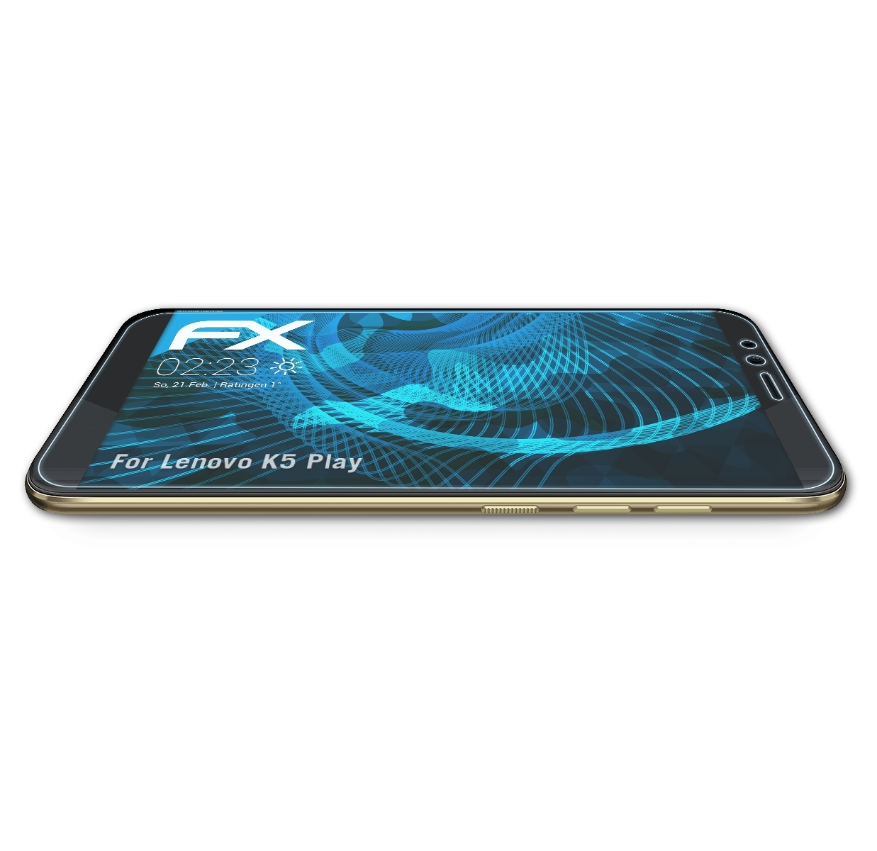 Play) 3x Displayschutz(für Lenovo K5 ATFOLIX FX-Clear