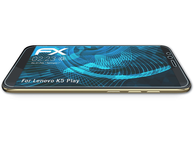ATFOLIX 3x FX-Clear Lenovo Displayschutz(für K5 Play)