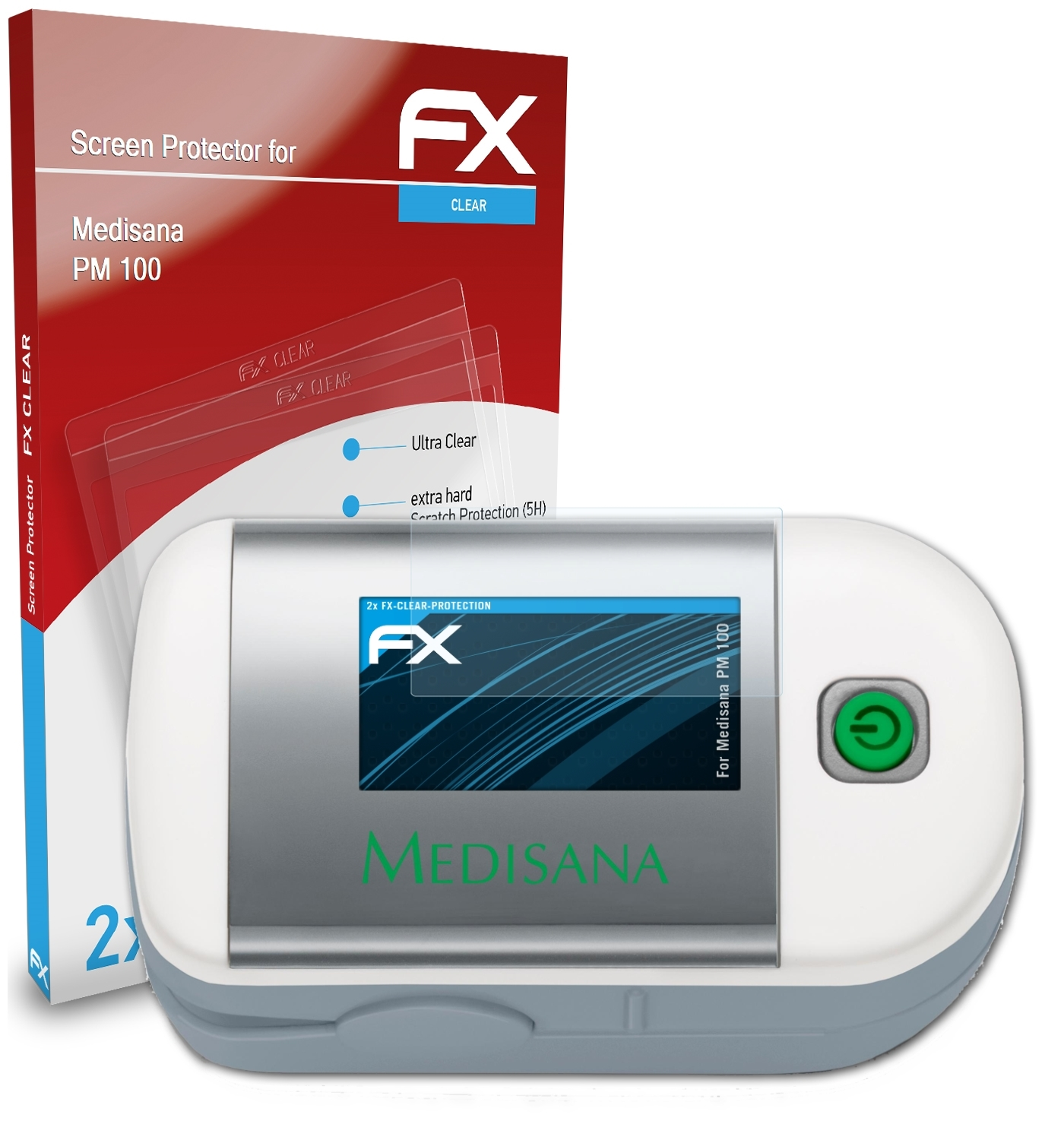 ATFOLIX 2x FX-Clear Medisana Displayschutz(für 100) PM
