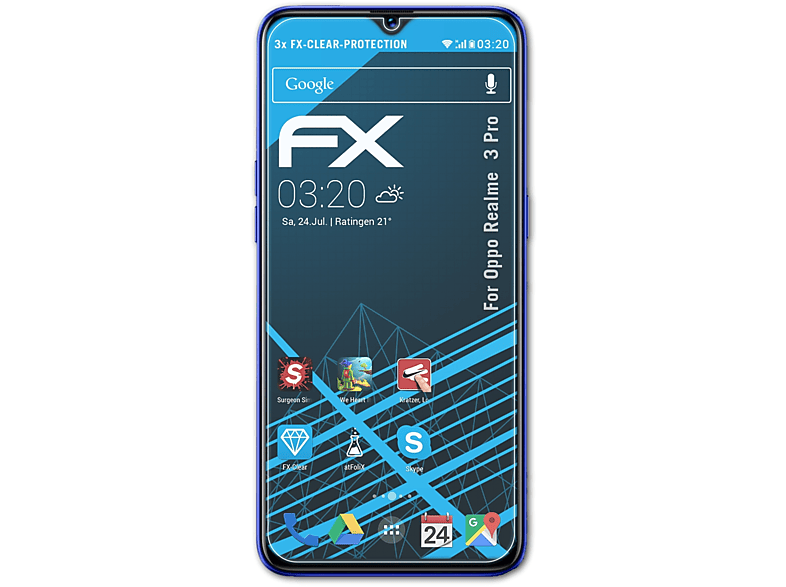 3 Displayschutz(für Oppo Realme FX-Clear 3x Pro) ATFOLIX