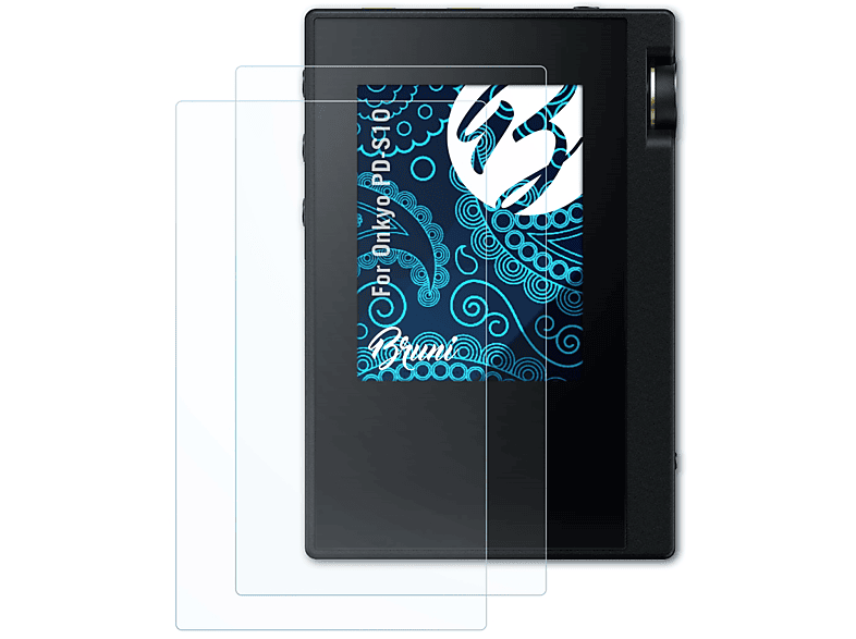 BRUNI 2x Basics-Clear Schutzfolie(für Onkyo PD-S10)