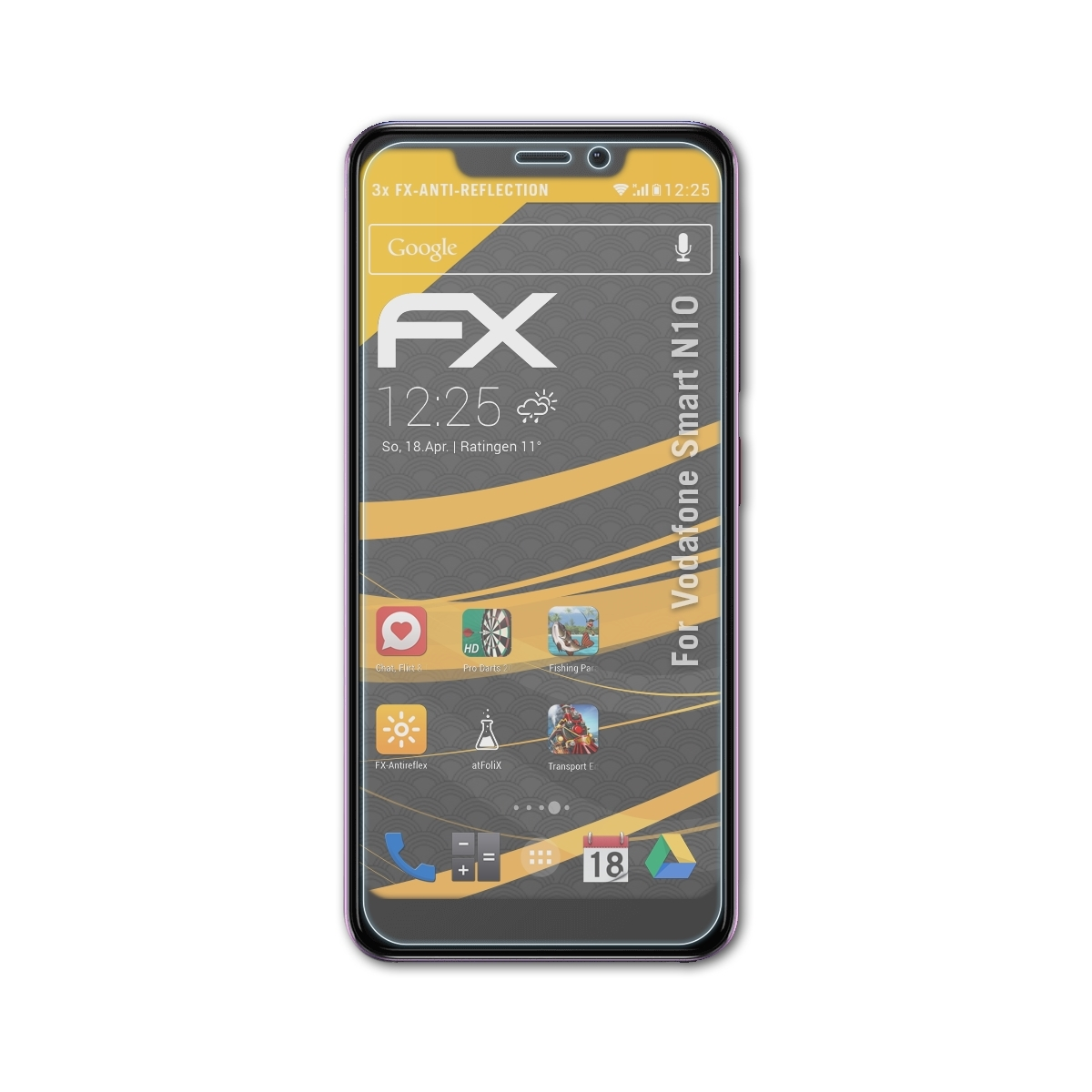 ATFOLIX 3x FX-Antireflex Vodafone Displayschutz(für N10) Smart