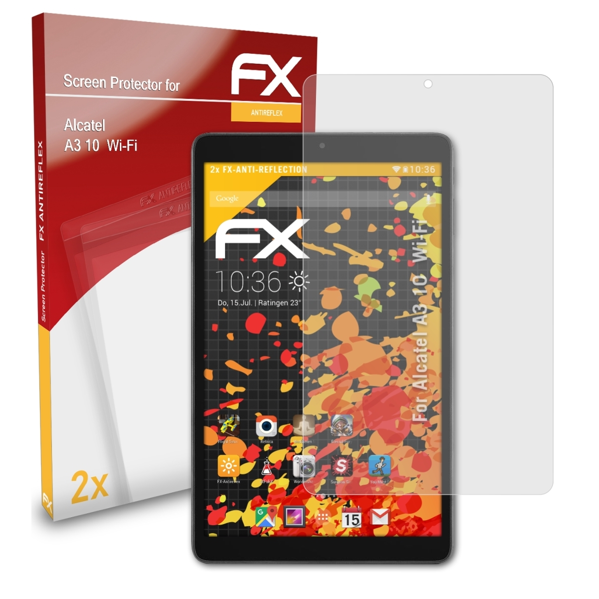 ATFOLIX 2x Wi-Fi) FX-Antireflex 10 Displayschutz(für Alcatel A3