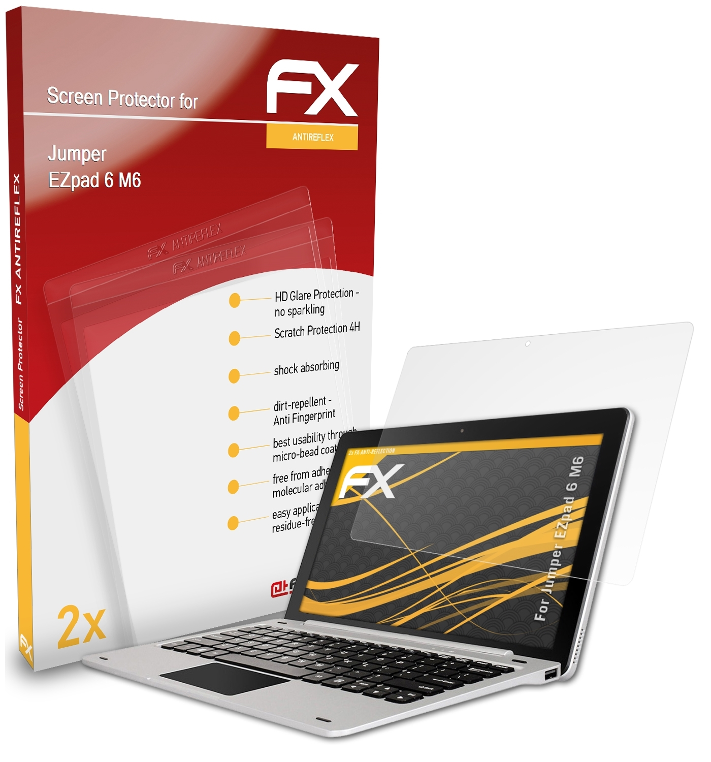 ATFOLIX 2x FX-Antireflex Displayschutz(für EZpad 6 Jumper M6)
