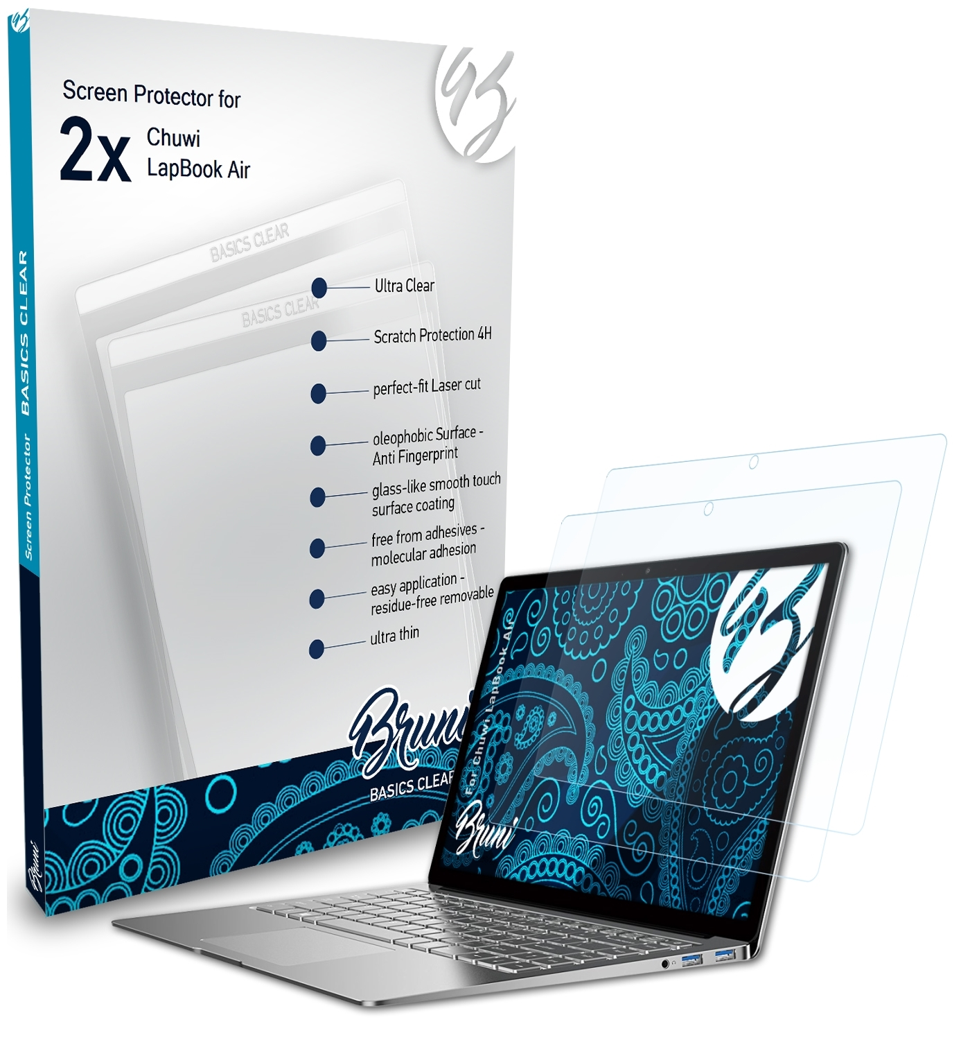 LapBook Basics-Clear Chuwi BRUNI Schutzfolie(für Air) 2x