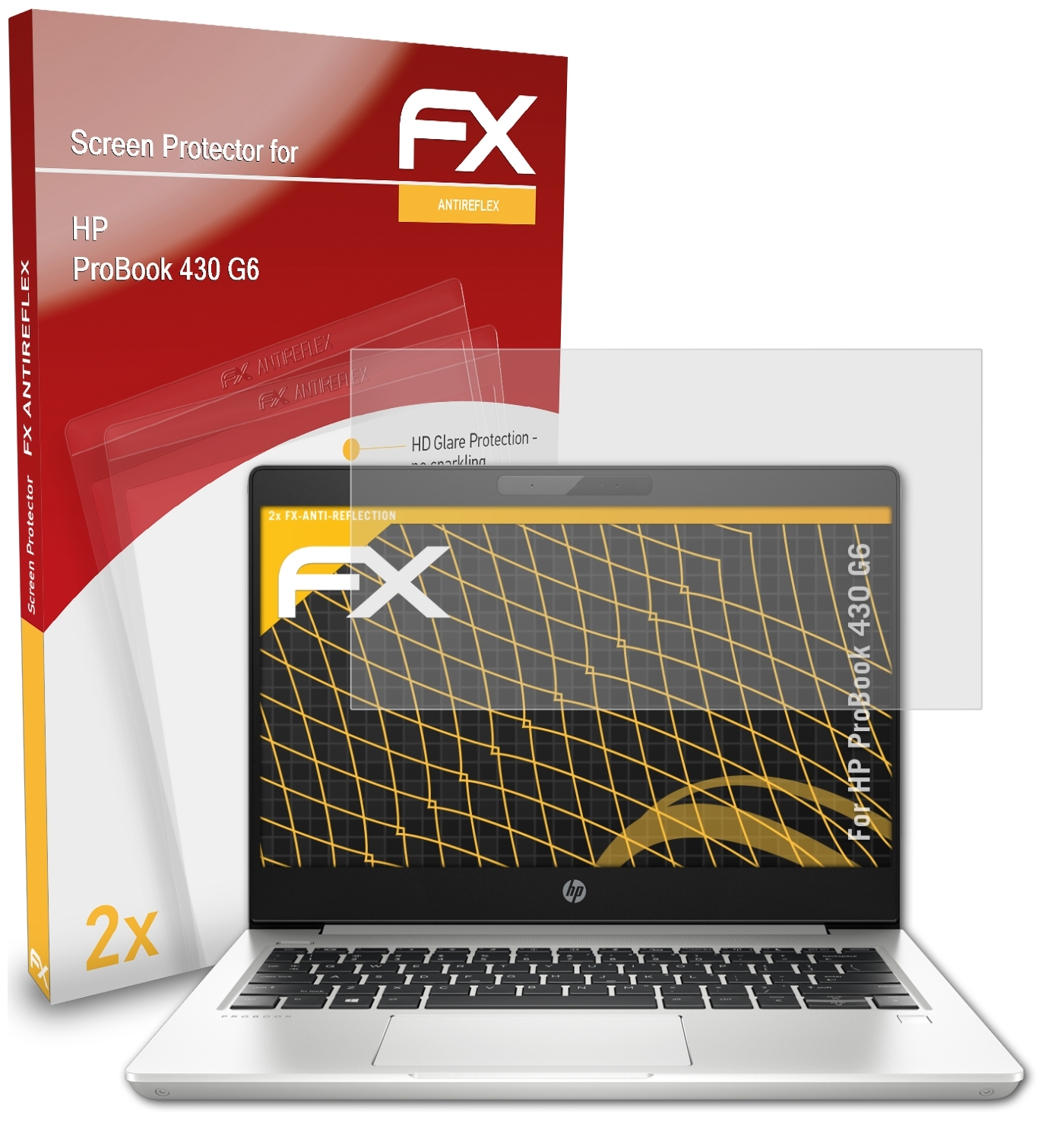 ATFOLIX 2x FX-Antireflex Displayschutz(für HP ProBook 430 G6)