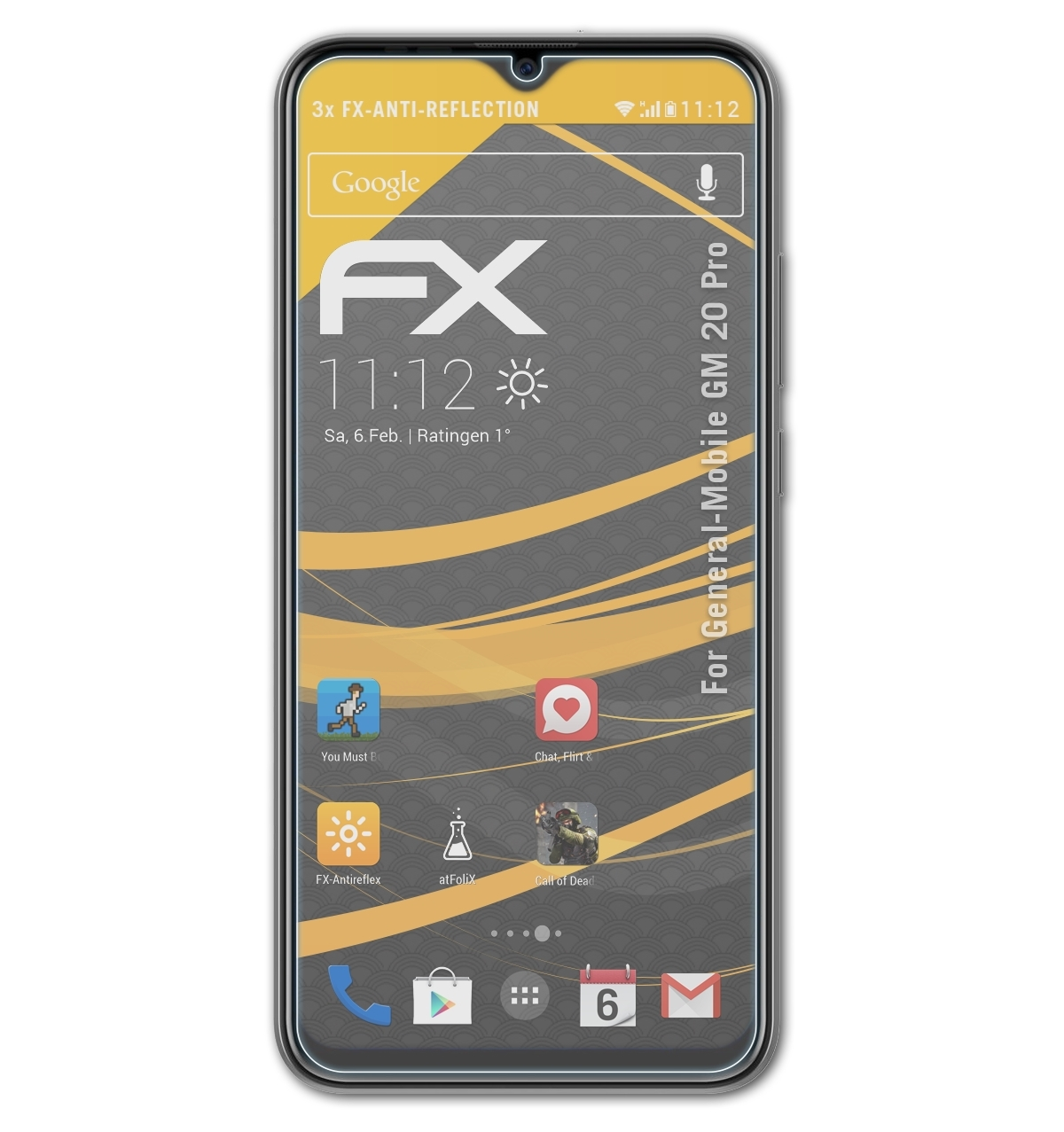GM Pro) ATFOLIX 20 3x General-Mobile FX-Antireflex Displayschutz(für