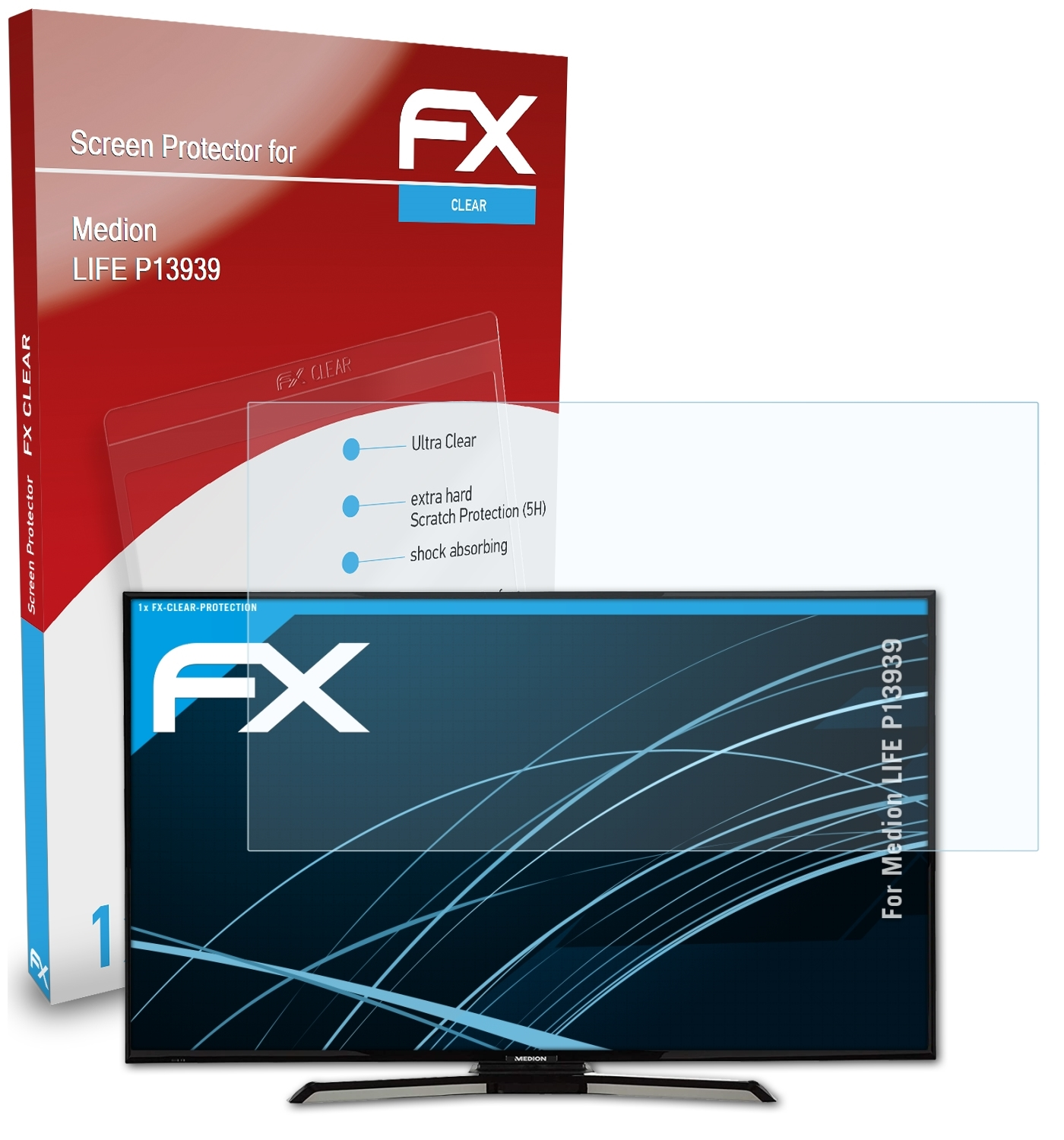 ATFOLIX FX-Clear Displayschutz(für LIFE Medion P13939)