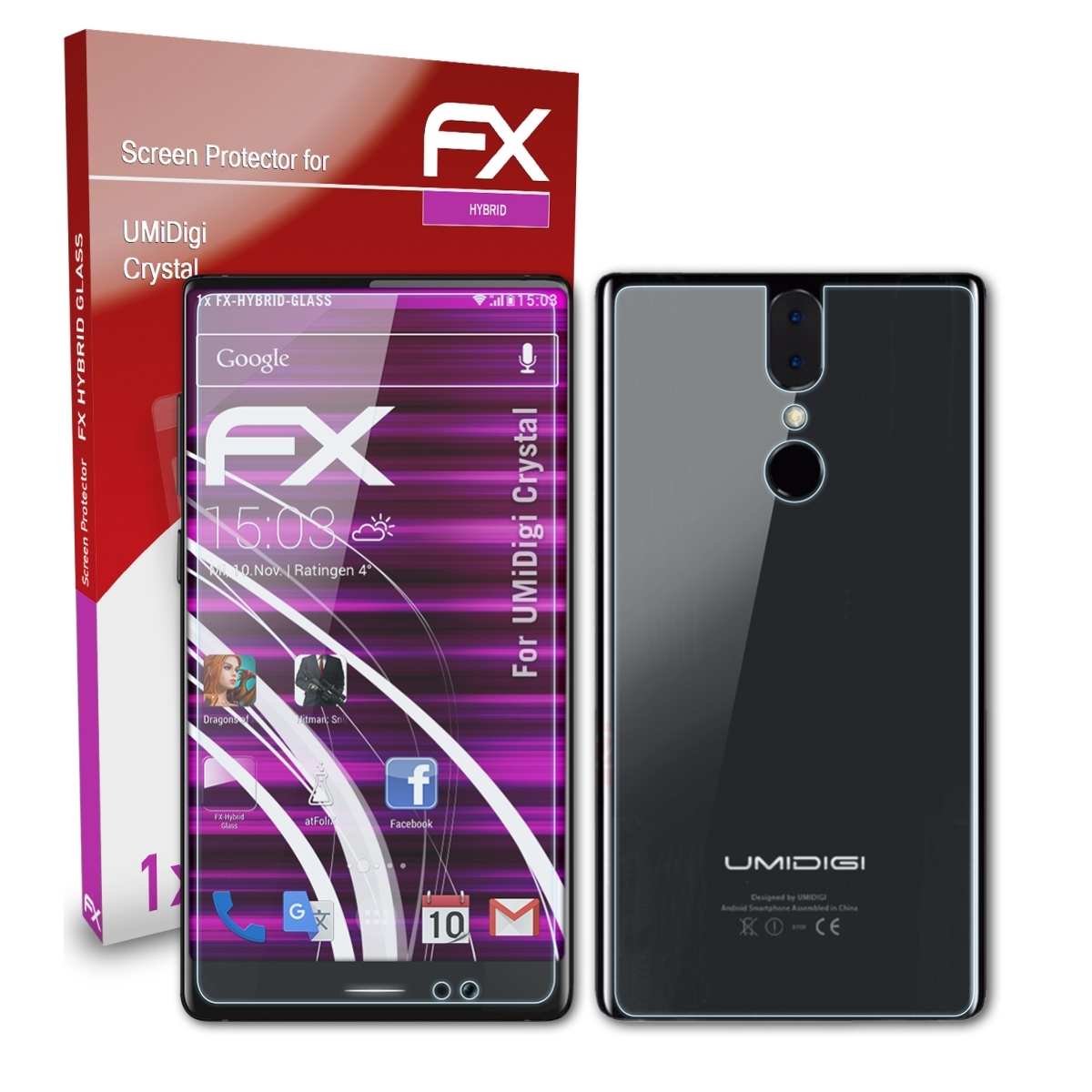 ATFOLIX FX-Hybrid-Glass Schutzglas(für UMiDigi Crystal)