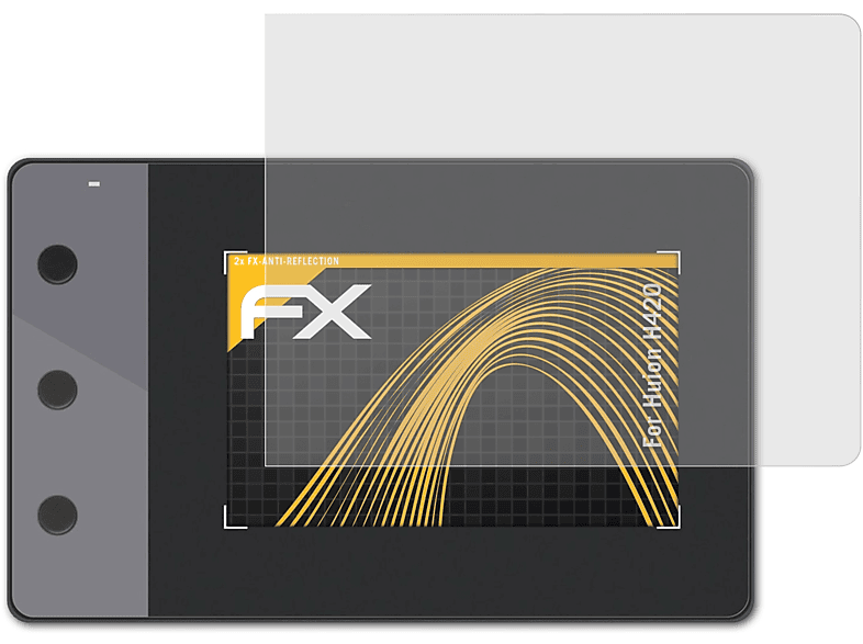 ATFOLIX 2x FX-Antireflex Displayschutz(für Huion H420)