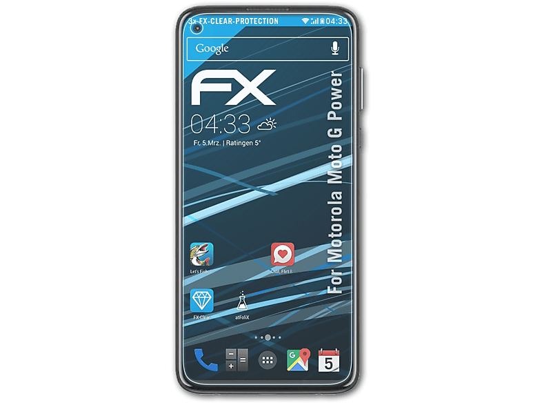 ATFOLIX 3x FX-Clear Displayschutz(für Motorola Moto G Power)