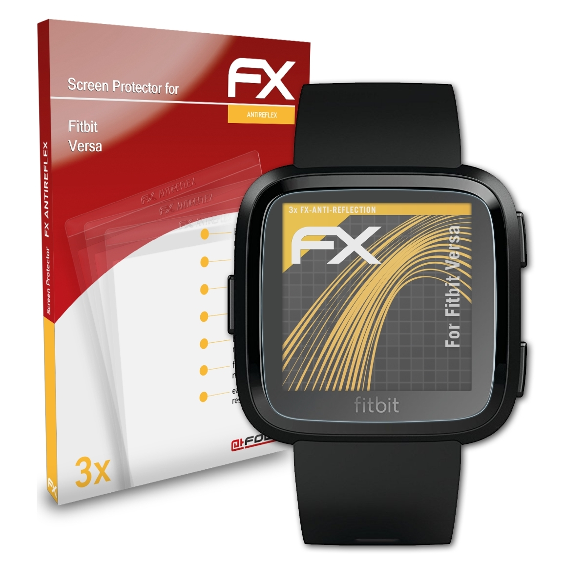 ATFOLIX 3x FX-Antireflex Versa) Fitbit Displayschutz(für