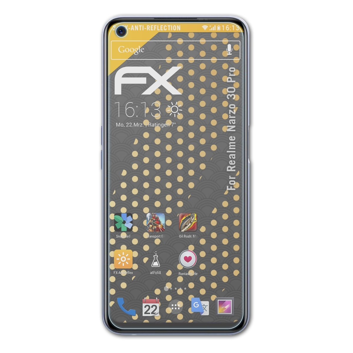 ATFOLIX 3x FX-Antireflex Realme Displayschutz(für 30 Narzo Pro)