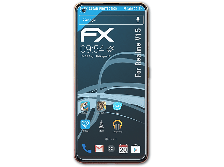 ATFOLIX 3x FX-Clear Displayschutz(für Realme V15)