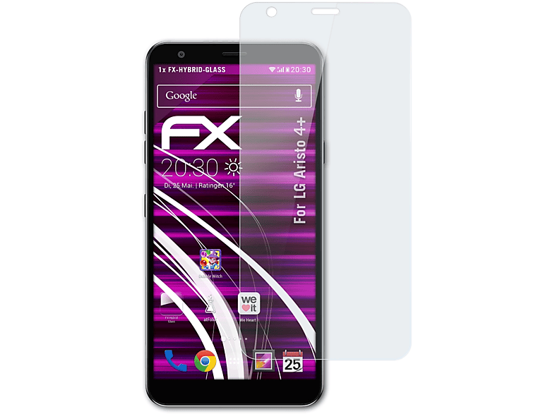 ATFOLIX FX-Hybrid-Glass Schutzglas(für LG Aristo 4+)