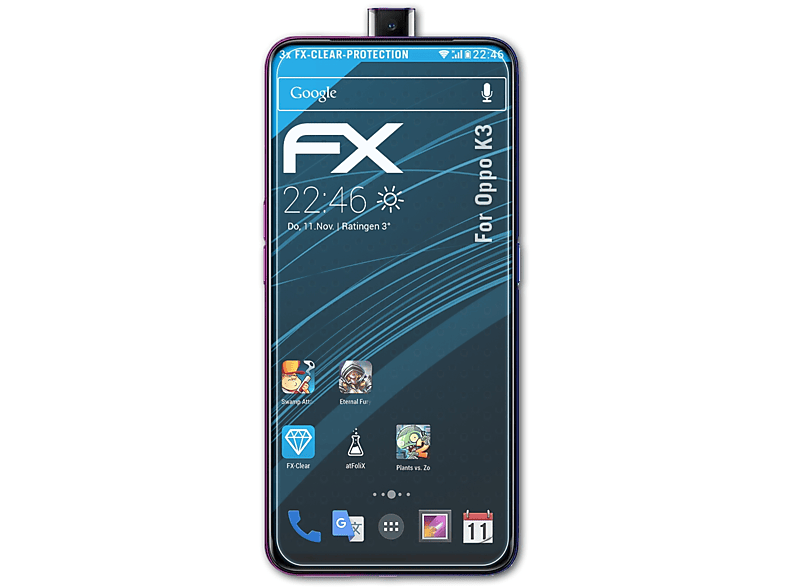 Oppo ATFOLIX 3x Displayschutz(für FX-Clear K3)