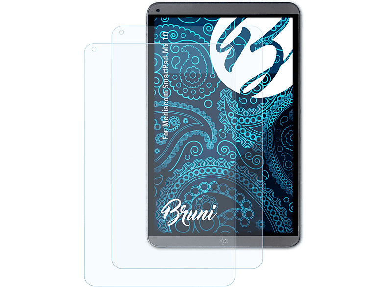 BRUNI 2x Basics-Clear Schutzfolie(für Mediacom 10) Mx SmartPad