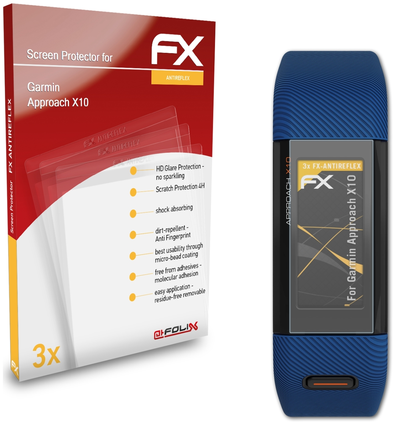 Displayschutz(für FX-Antireflex 3x X10) Garmin Approach ATFOLIX