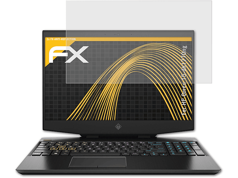 ATFOLIX 2x FX-Antireflex Displayschutz(für HP Omen 15-dh1770ng)