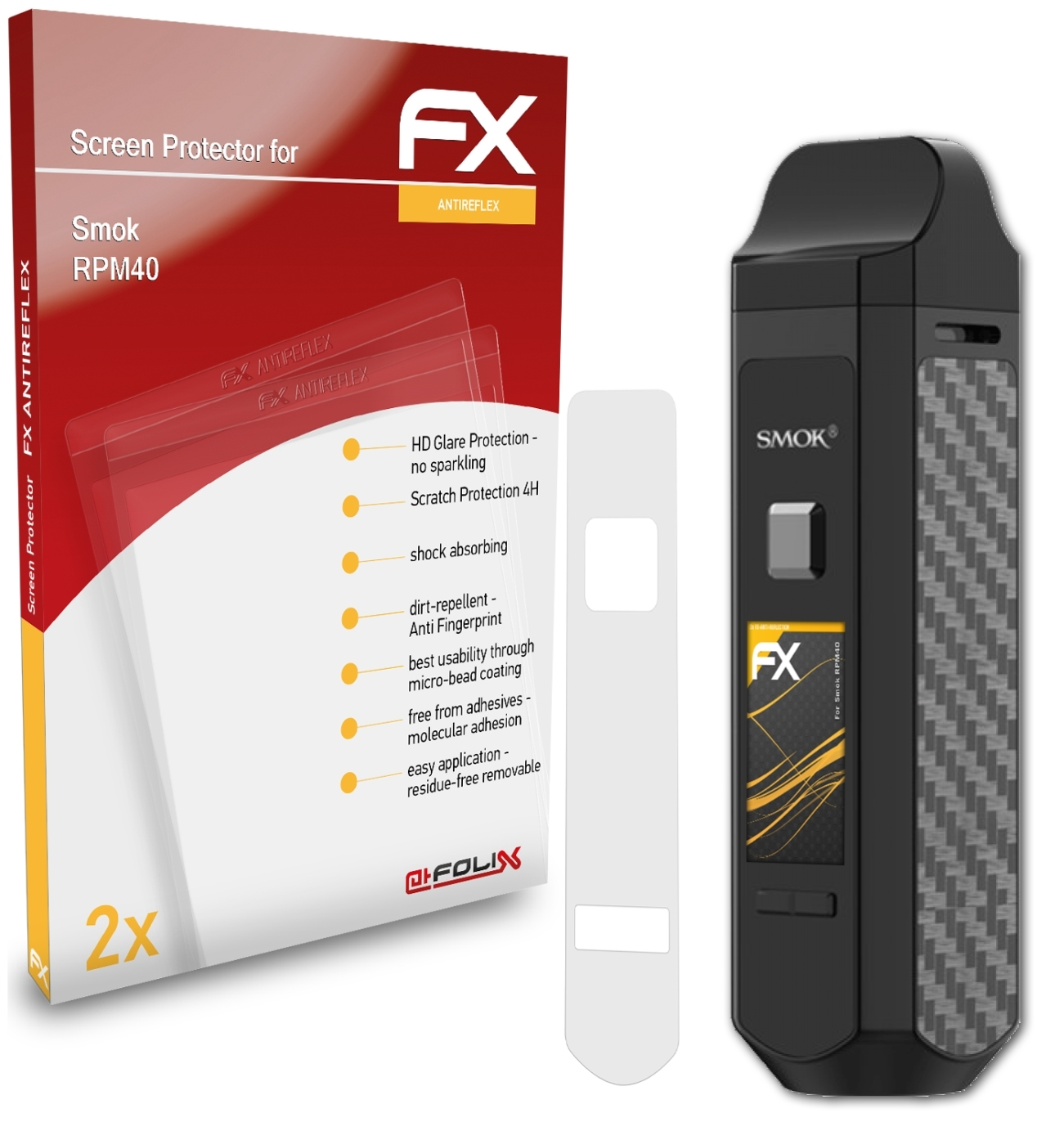 RPM40) ATFOLIX Displayschutz(für Smok FX-Antireflex 2x