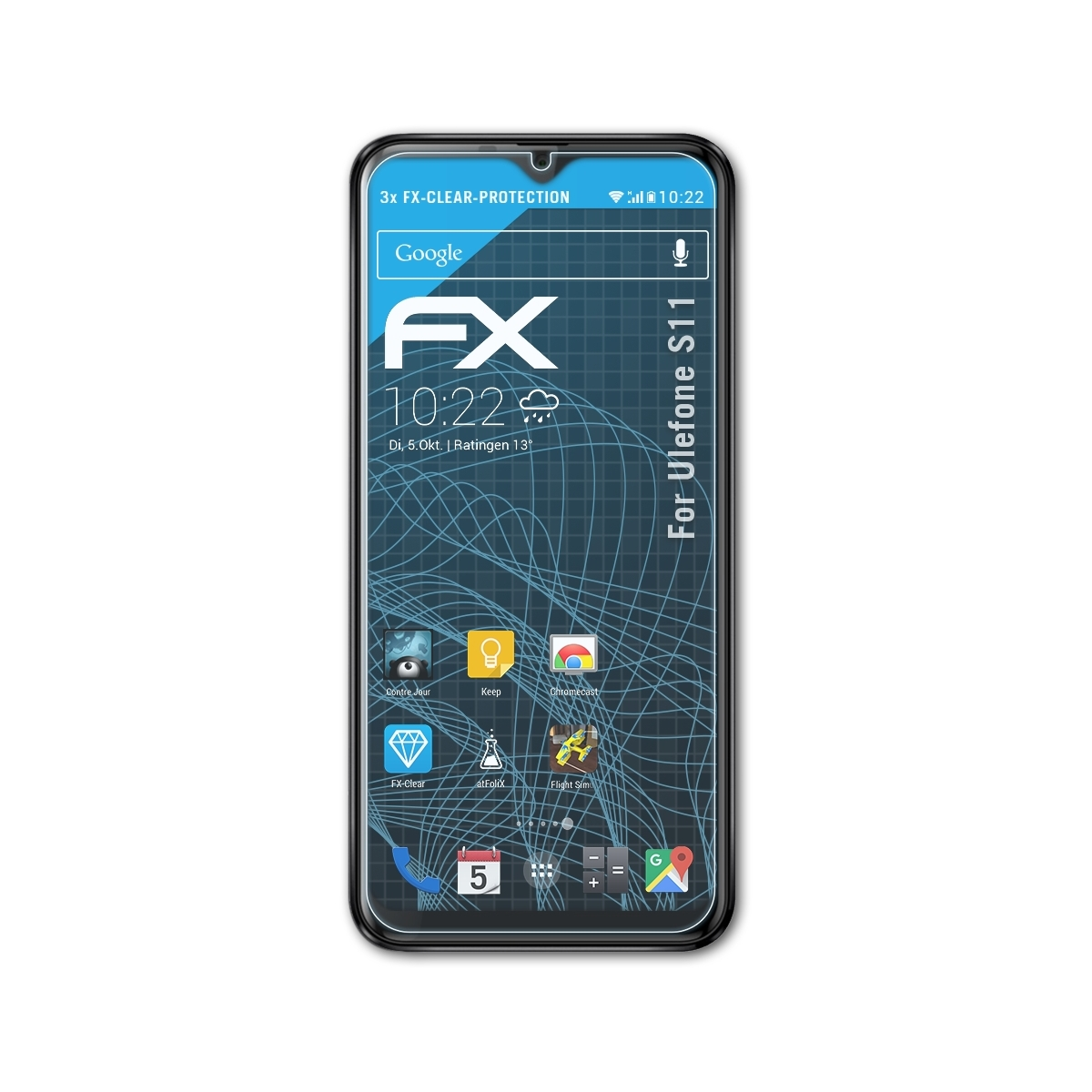 ATFOLIX 3x FX-Clear Displayschutz(für Ulefone S11)