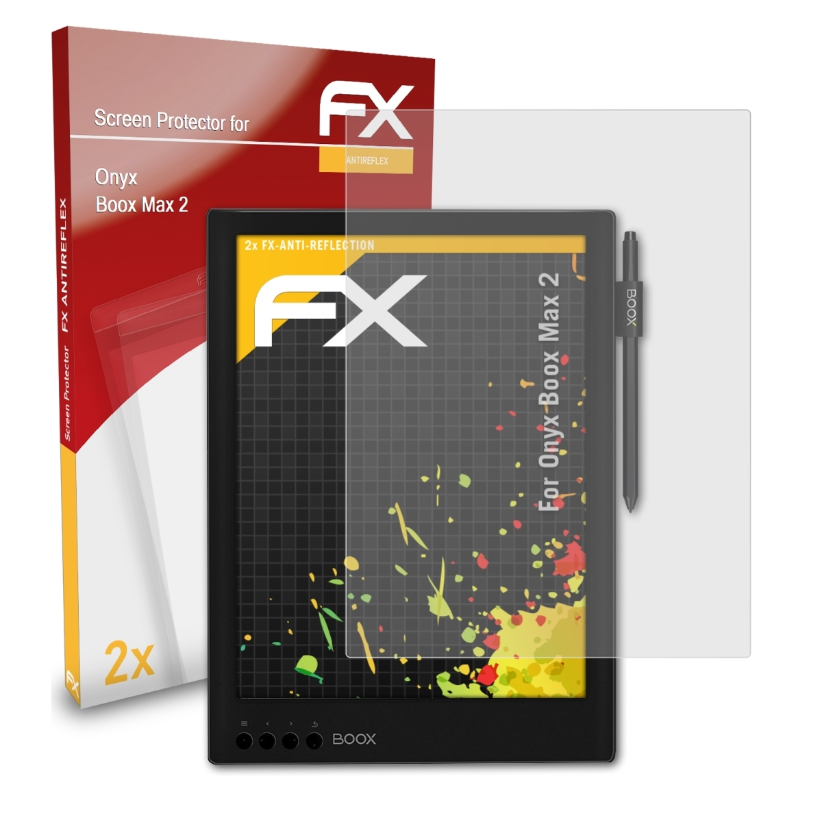 FX-Antireflex 2x Displayschutz(für 2) Max ATFOLIX BOOX