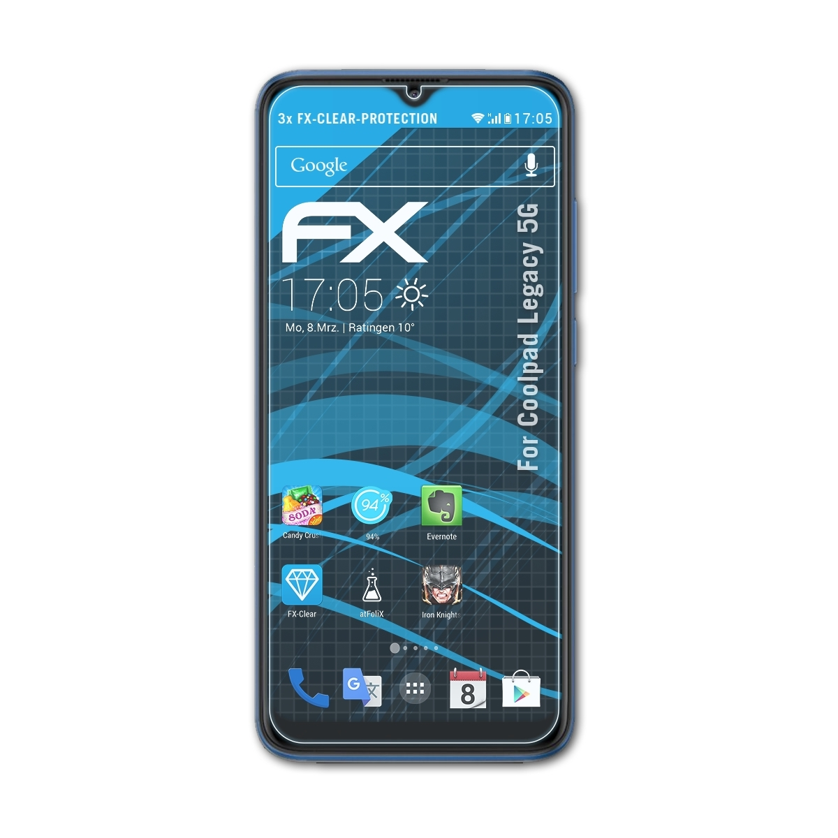 ATFOLIX Coolpad 5G) FX-Clear 3x Displayschutz(für Legacy