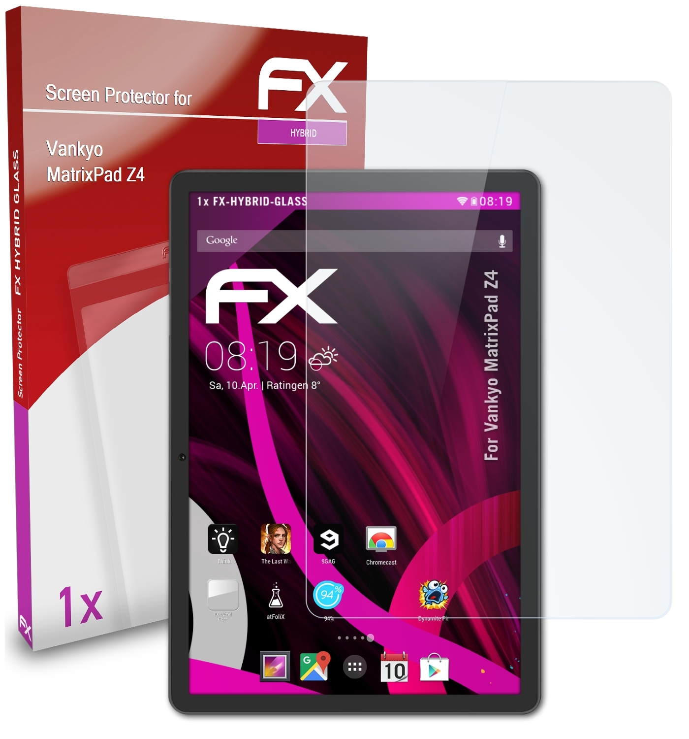 Z4) FX-Hybrid-Glass Vankyo ATFOLIX Schutzglas(für MatrixPad