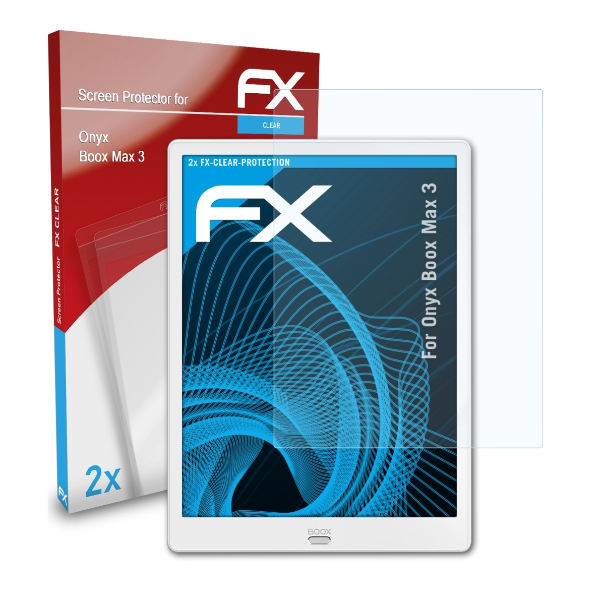 BOOX 2x 3) ATFOLIX FX-Clear Max Displayschutz(für