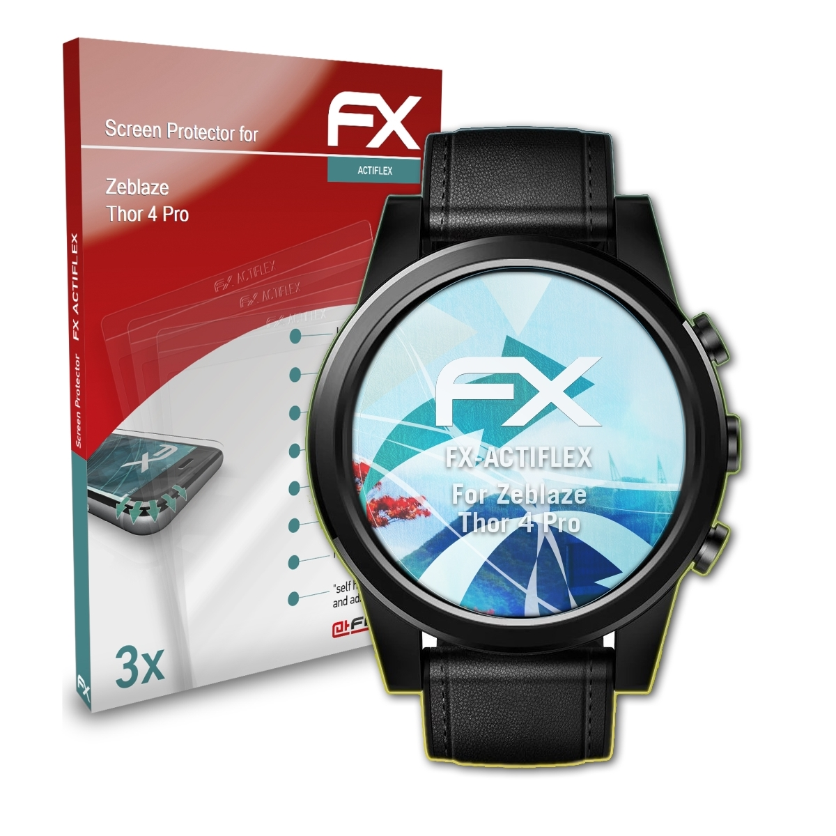 ATFOLIX 3x FX-ActiFleX Displayschutz(für Zeblaze Pro) 4 Thor