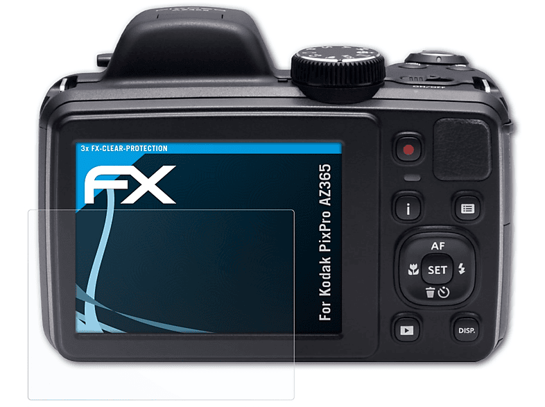 ATFOLIX 3x FX-Clear Kodak PixPro AZ365) Displayschutz(für