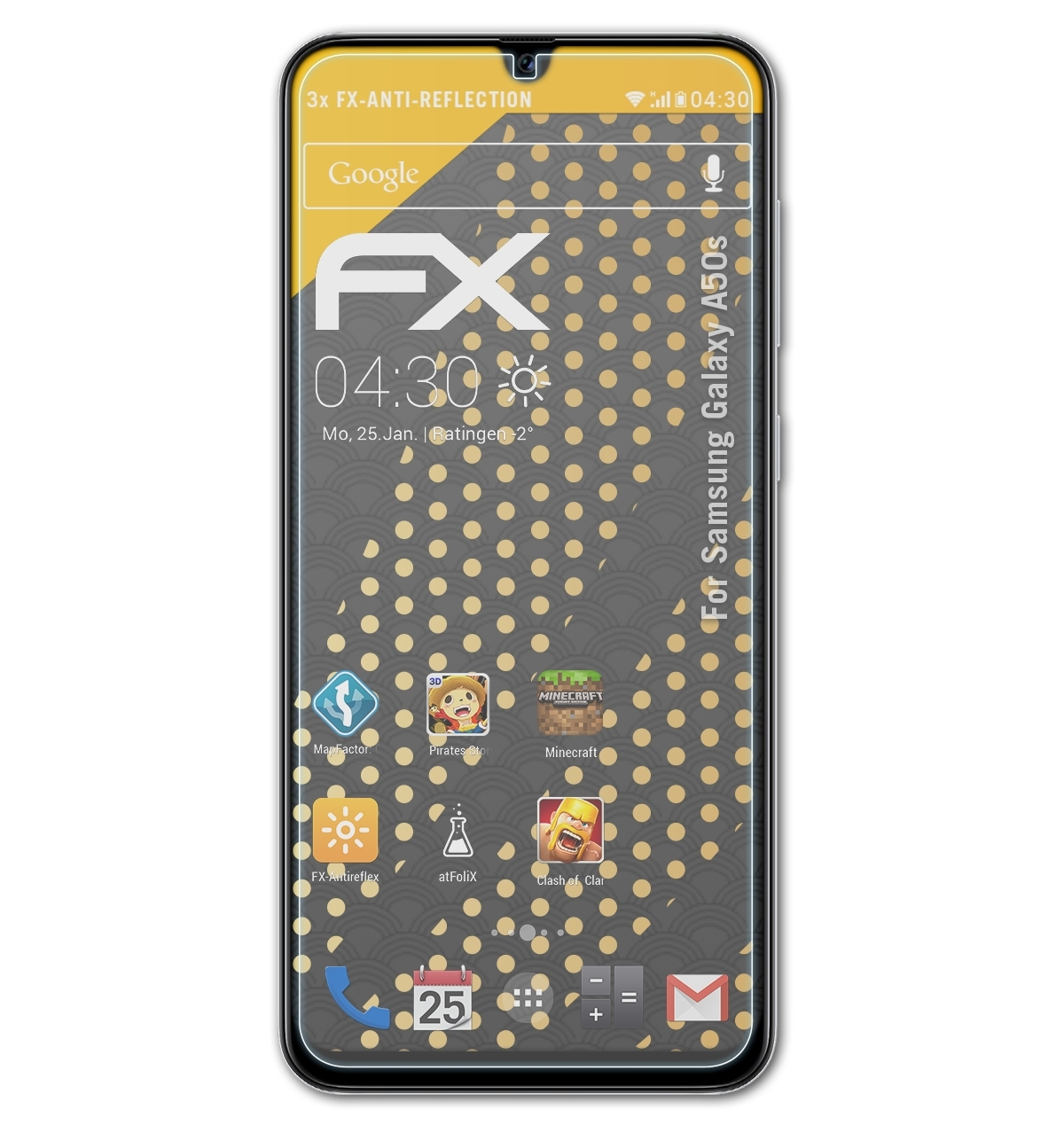 Galaxy FX-Antireflex Samsung A50s) 3x ATFOLIX Displayschutz(für