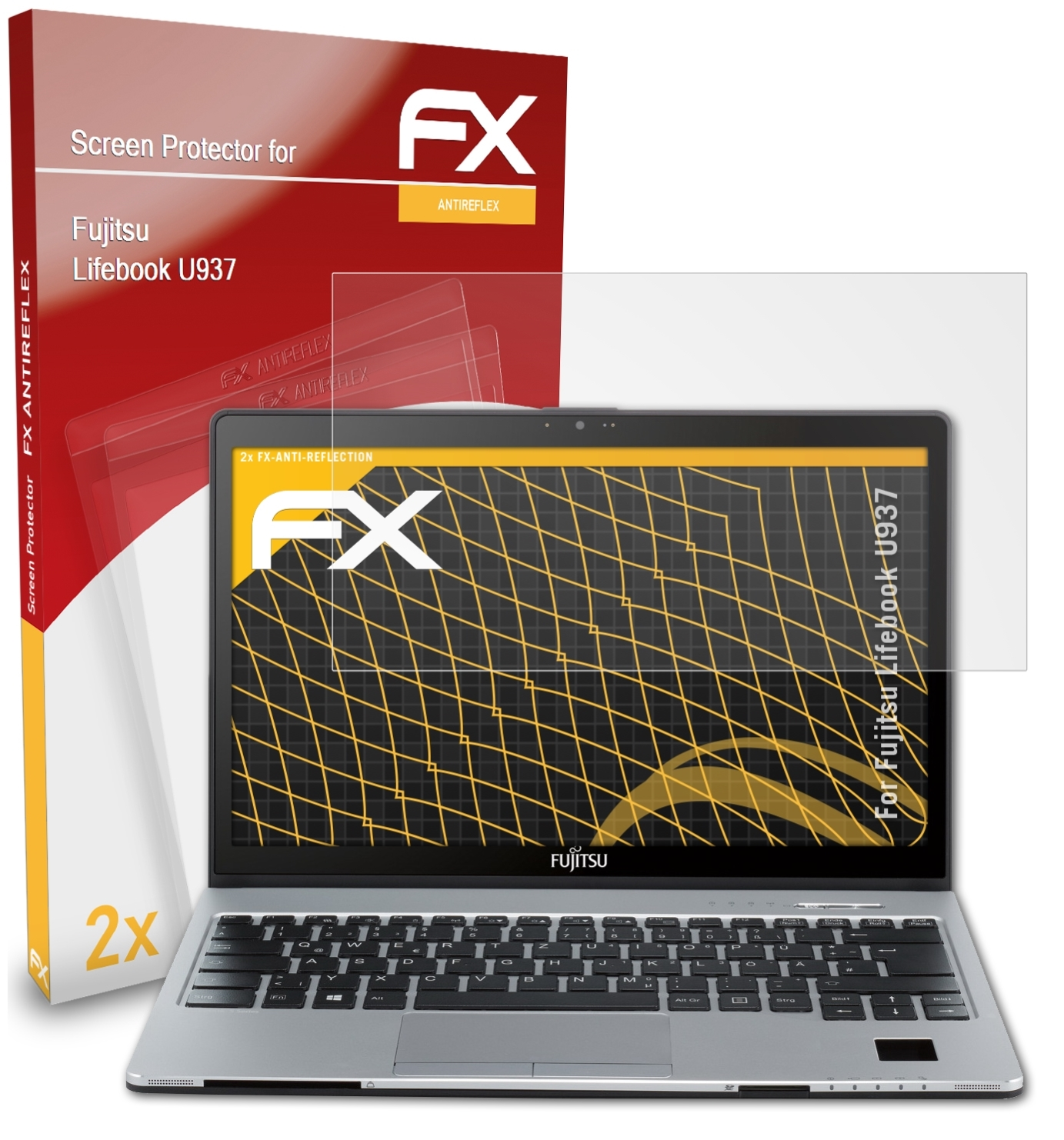 2x ATFOLIX FX-Antireflex Lifebook Displayschutz(für Fujitsu U937)