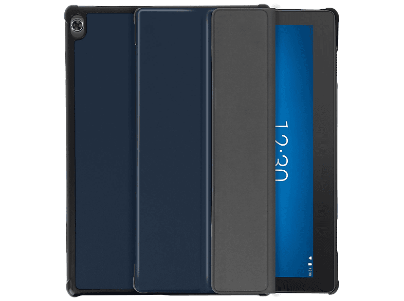 Trifold Lenovo Series Bookcover Etui Dunkelblau für Kunstleder, AVIZAR