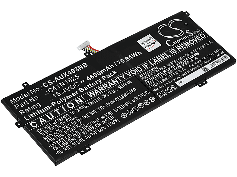 POWERY Akku für Asus VivoBook P3401FA-EB198R Li-Polymer Akku, 15.4 Volt, 4600mAh