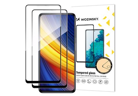 Xiaomi Poco X3 NFC Glas Schutzfolie Rahmen Schwarz