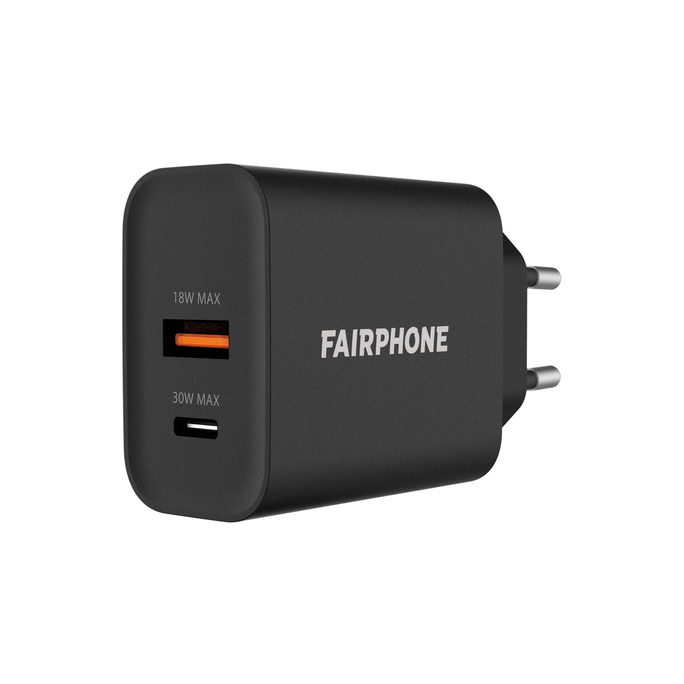 FAIRPHONE Duales Ladegerät Charger Fairphone, Schwarz