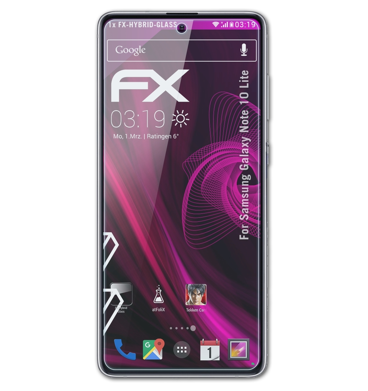 10 Schutzglas(für Samsung Lite) FX-Hybrid-Glass Note Galaxy ATFOLIX