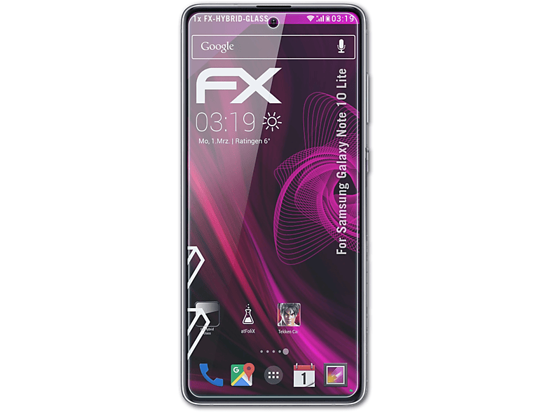 ATFOLIX FX-Hybrid-Glass Schutzglas(für Samsung Galaxy Note 10 Lite)