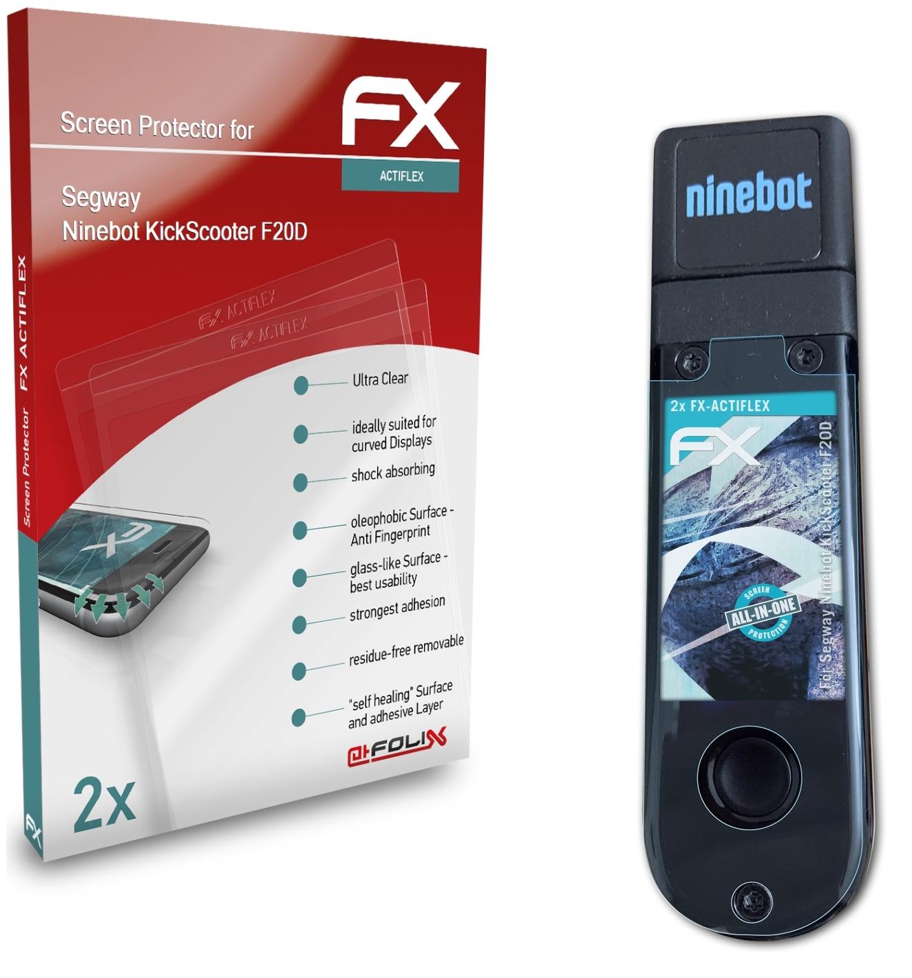 ATFOLIX 2x KickScooter F20D) Ninebot Displayschutz(für FX-ActiFleX Segway