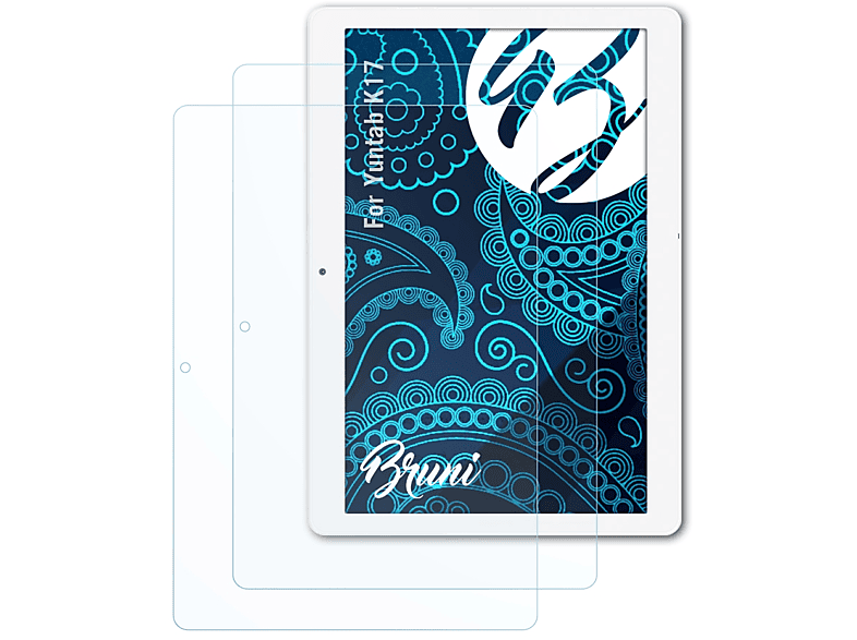 BRUNI 2x Basics-Clear Schutzfolie(für Yuntab K17)