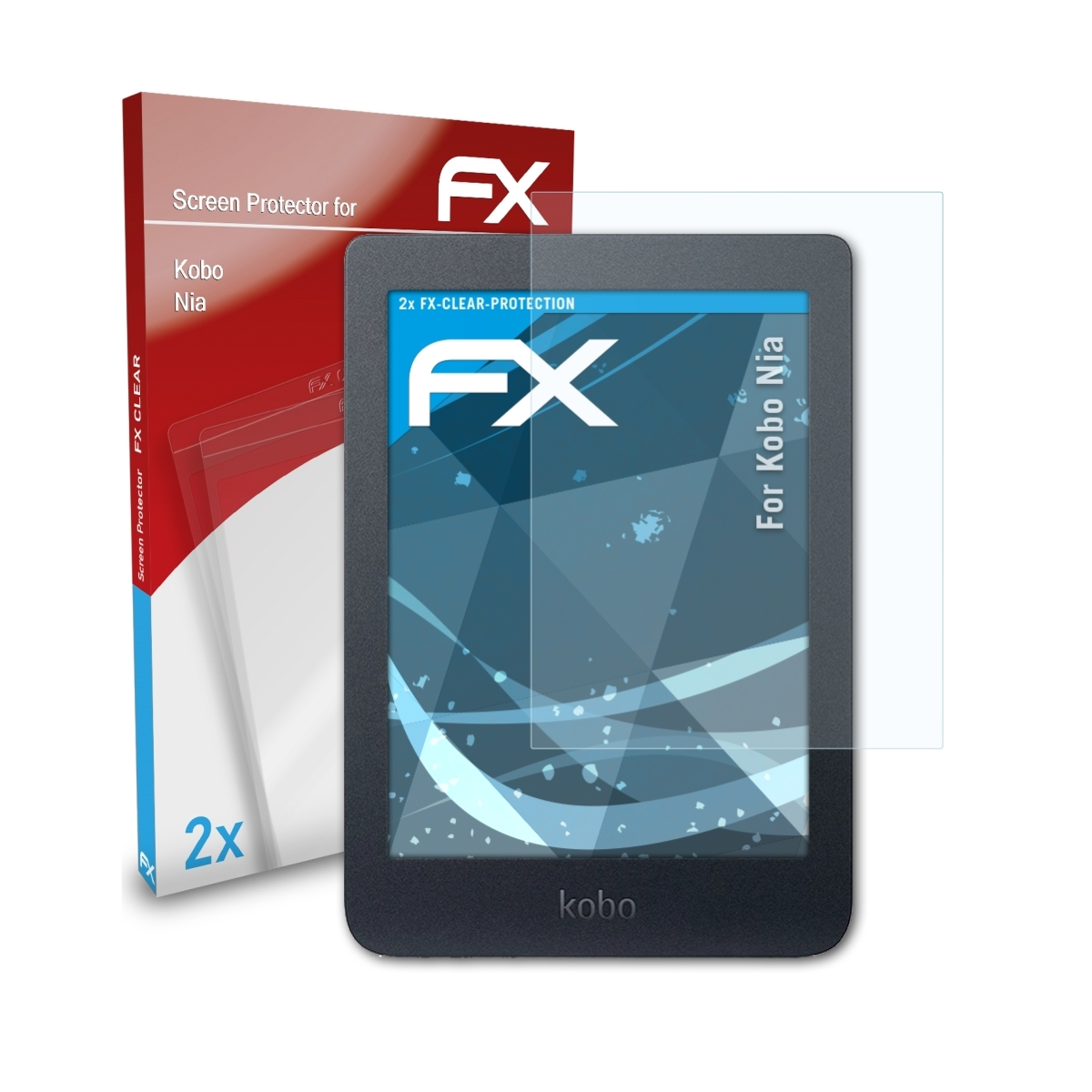 ATFOLIX 2x FX-Clear Displayschutz(für Kobo Nia)