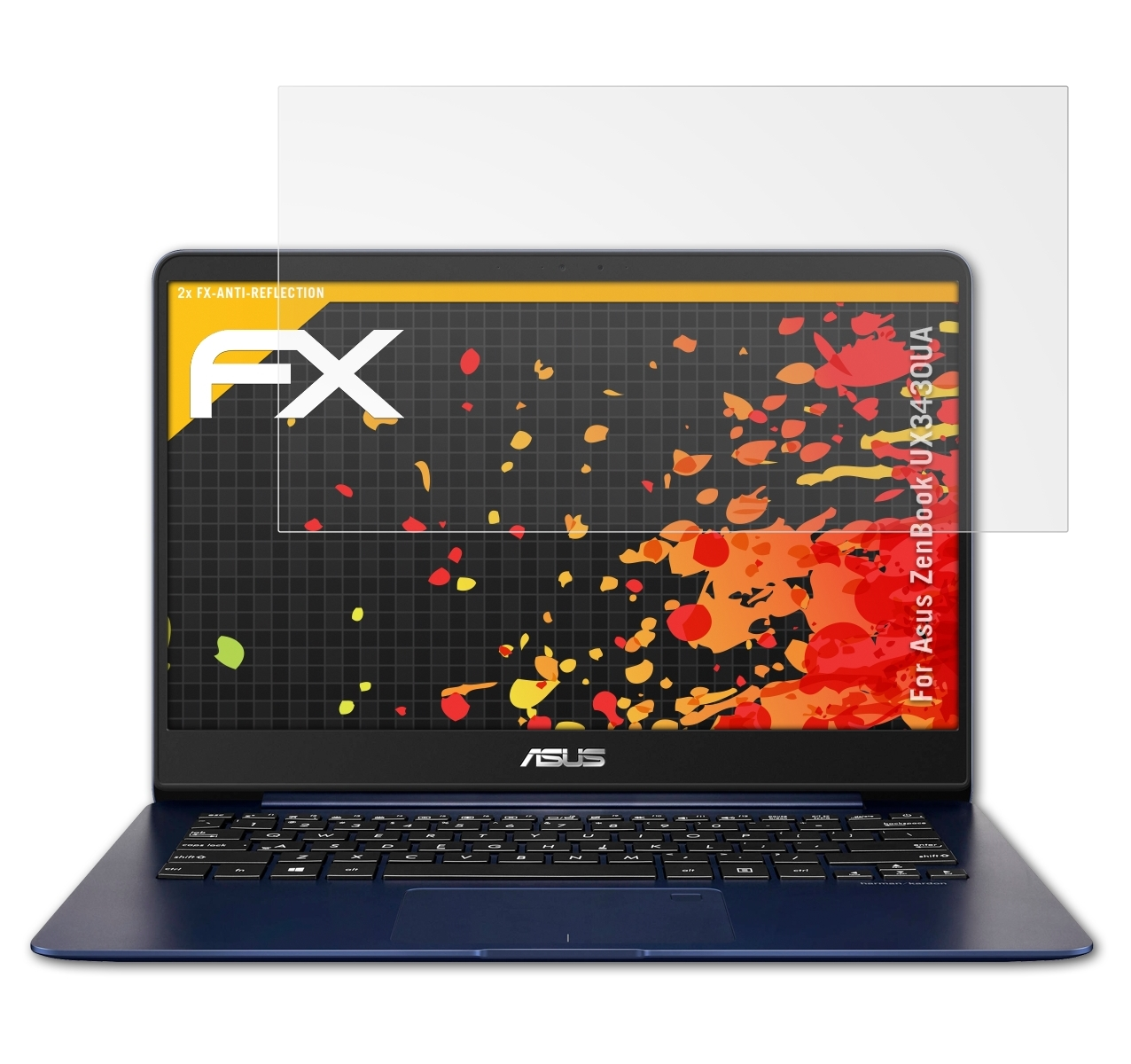 ATFOLIX 2x FX-Antireflex Asus ZenBook Displayschutz(für (UX3430UA))
